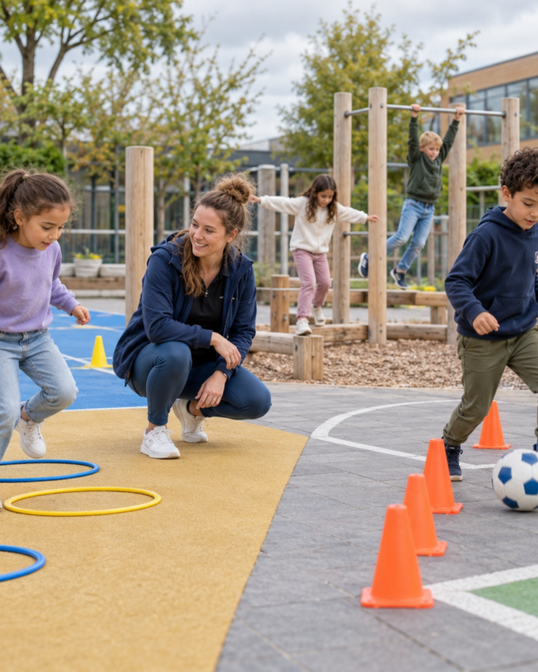 samen spelen op het schoolplein